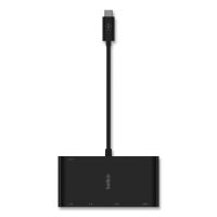 9-in-1 USB-C Docking Station with Dual HDMI and Multi-Port Hub, Gray/Black